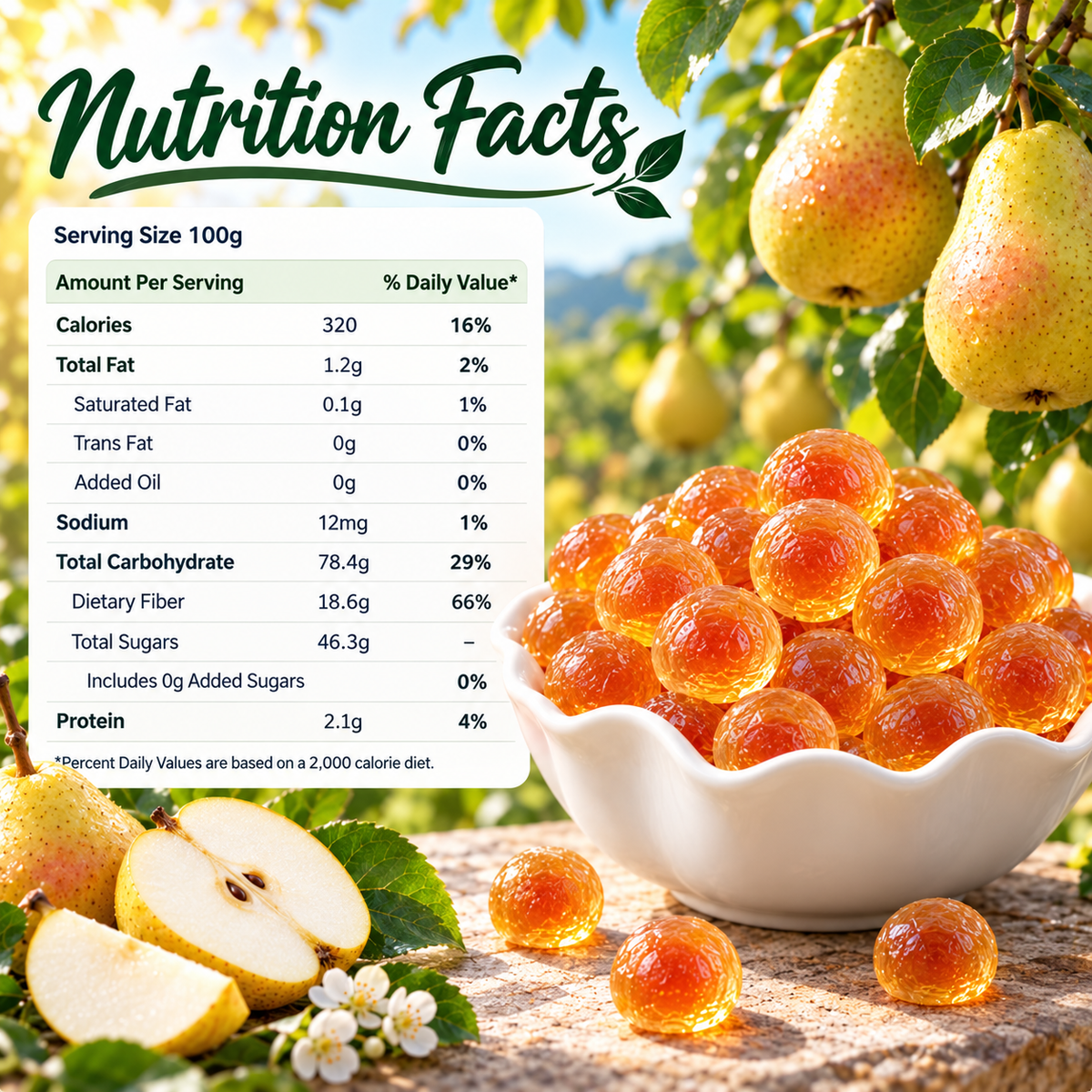 ✅🍐Autumn Pear Gummies –👩‍⚕️🍐 7 Days to Healthier Blood Sugar,Soft & Chewy with a Sweet Pear Flavor-ABB8